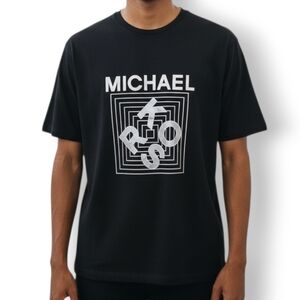 Michael Kors Black Tee with White Graphic